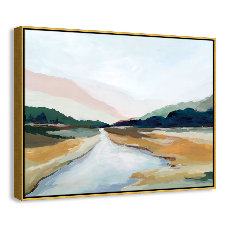 «Hope Creek Print» par Isabelle Z, Or, H 31,5 po x l 41,5 po