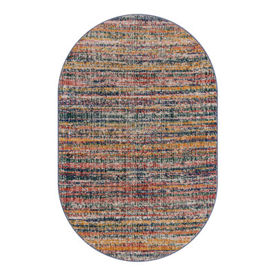 Hulsey Striped Yellow/Blue/Red/Navy Area Rug
