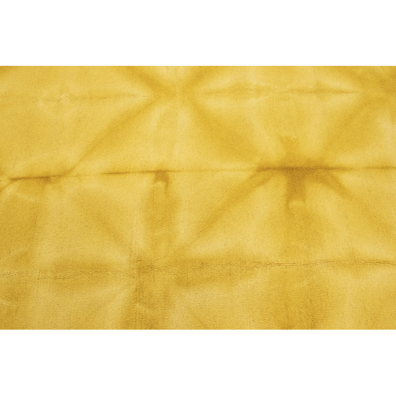 Tapis moderne touffeté à la main jaune doré 5X8 Shallu