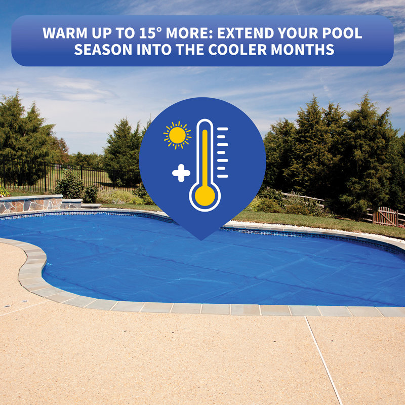 Solar Blanket for Rectangular In-Ground Pools - Blue, 16' x 32'
