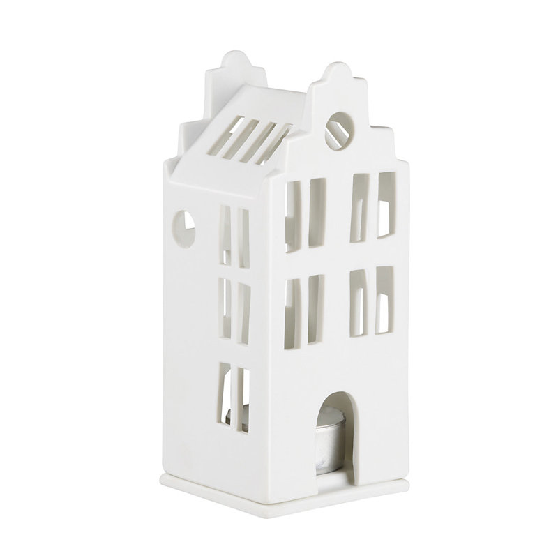 Porcelain Village House - Canal House Stepped Gable Roof - 5.3"