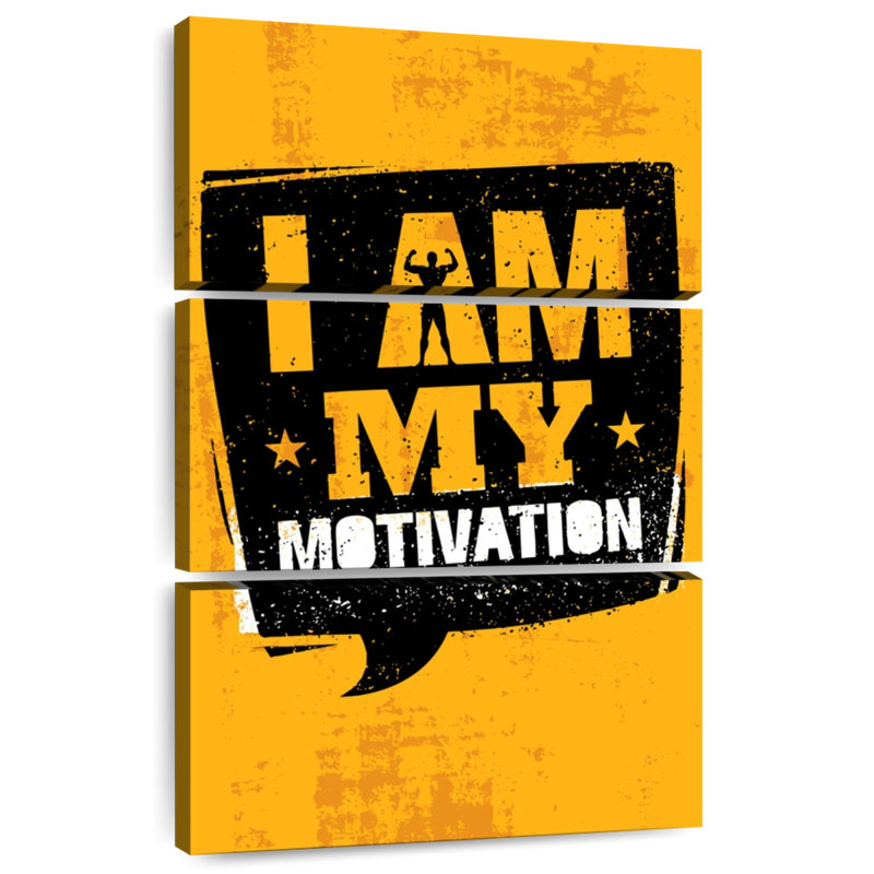 Tergel «I Am My Motivation», typographie, H 50 po x l 32 po