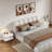 Humply Modern White Leather Nightstand - Minimalist 2-Drawer Bedside Table for Contemporary Bedrooms, Living Spaces and Home Offices-1982530037