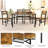 5-Piece Dining Table Set For 4 With Storage Rack, Farmhouse Wood Kitchen Table & Chairs Set With Metal Frame, Dining Room Table With 4 Curved Chairs For Breakfast Nook, Apartment-1034304576