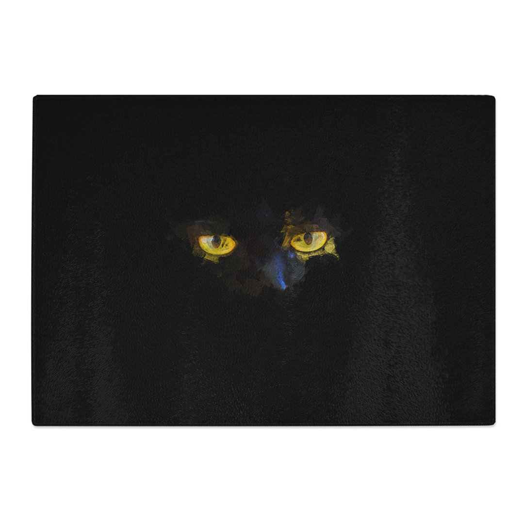 Glass Eyes of A Cat in Abstract Chopping Board