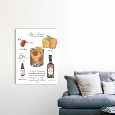 «Classic Cocktail - Old Fashioned» par Naomi McCavitt, reproduction d'art sur toile