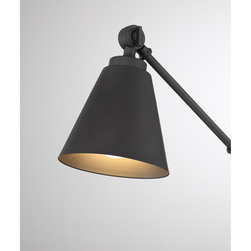 Meridian 1-Light Wall Sconce in Matte Black (Set of 2), Black