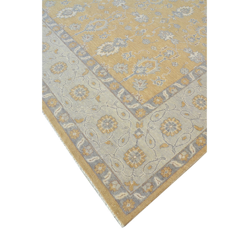 Wool Oriental Area Rug in Ivory, Rectangle 2' x 3'