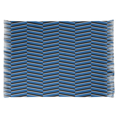 Tapis à rayures bleues en rupture