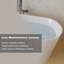 Baignoire de trempage autoportante en acrylique 55 po, baignoire autoportante blanche brillante avec drain chromé