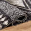 Tapis à poils longs à motif géométrique quadrillé - gris foncé anthracite - velours moyen, doux et durable-703317414