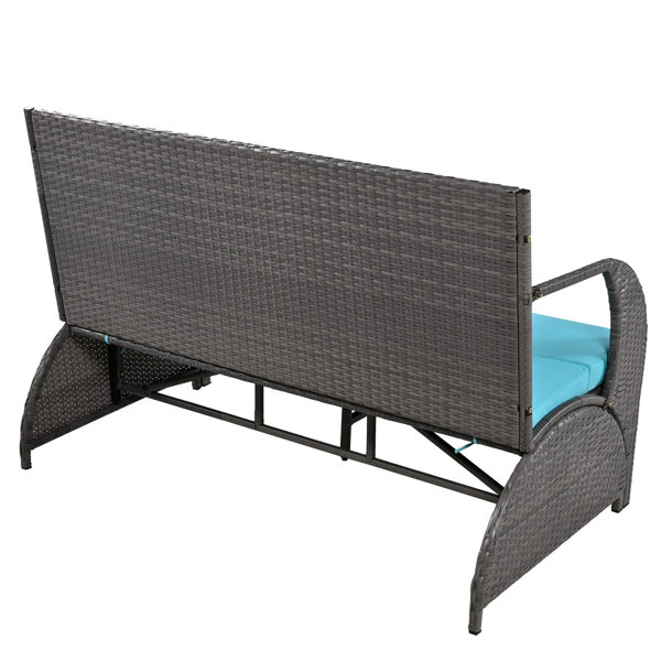 Ebern Designs Alsace 57.1'' HDPE Outdoor Loveseat | Wayfair