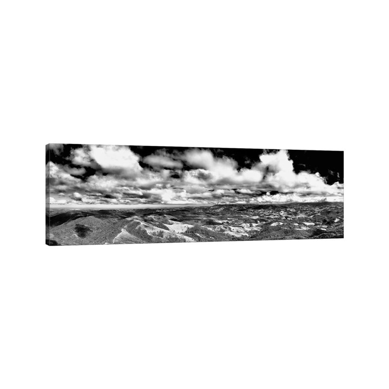 Landscape Black And White Panorama by Glauco Meneghelli - Wrapped Canvas Print, Wrapped Canvas
