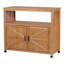 Table de bar d'extérieur et d'intérieur avec grand espace de rangement, conception à lattes pour sophistication, bois de sapin de haute qualité, buffet en bois de 38,09 po de hauteur, aspect classique et solide