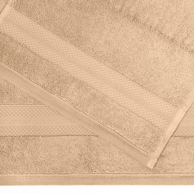 Aria 100% Turkish Cotton Heavyweight Absorbent Plush Bath Towel Set, Hazelnut