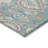 3' X 5' Teal Blue Pink And Orange Ogee Washable Indoor Outdoor Area Rug