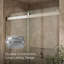 Levity Plus Less Sliding Shower Door, 81-5/8" H x 56-5/8 - 59-5/8" W, With 3/8" Thick Crystal Clear Glass-1606136322