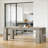 Extra Long Dining Table with Grey Wood Grain Finish (Seats 6-8)