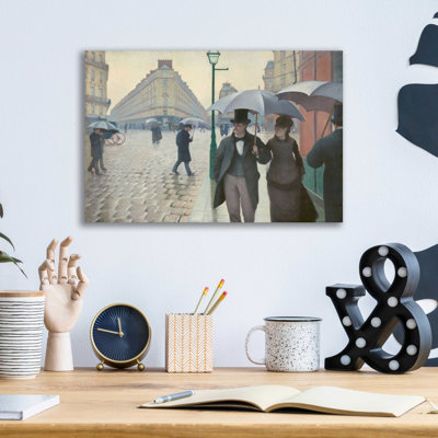Paris Street; «Rainy Day» par Gustave Caillebotte, art mural en verre acrylique