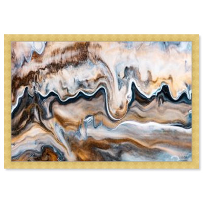 Copper and Blues Painting by Oliver Gal