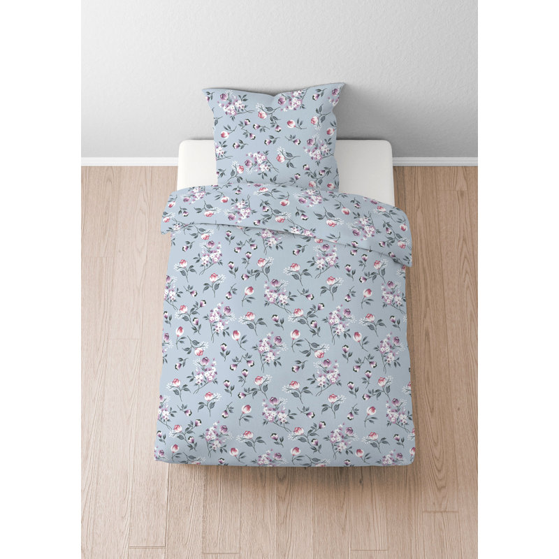 Traumhaft Schlafen - Castell-Markenbettwäsche Po Cotton Blend Floral Duvet Cover with Pillow Shams Included