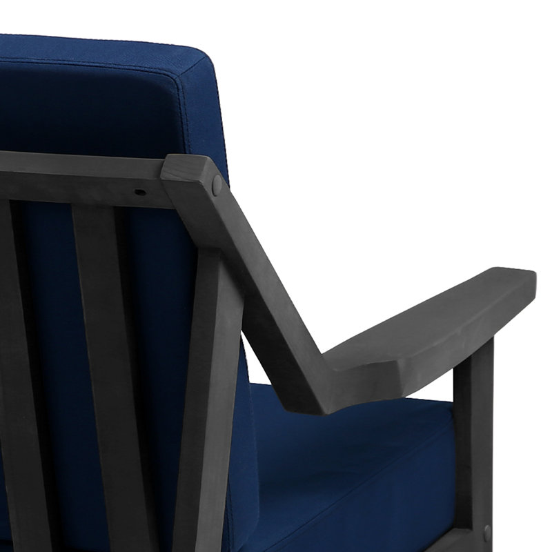 5-Piece Outdoor Conversation Set, Perfect for Entertaining with Included Tables, Black, Navy