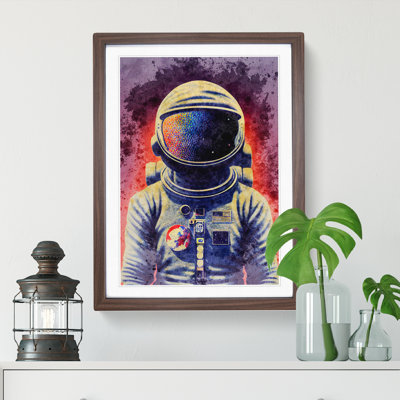 Astronaut in Watercolour No.2 1 Piece Single Picture Frame Painting