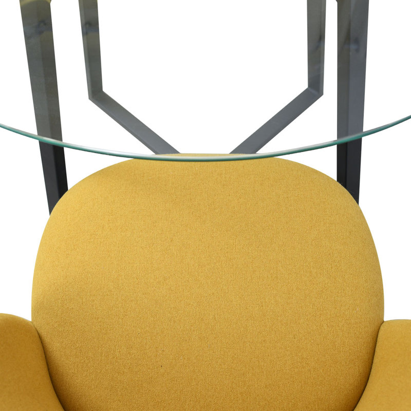 Chaise d'appoint Seibold, Polyester jaune / mélange de polyester