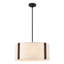 Luminaire cylindrique 5 lumières à 5 lumières de style campagnard avec abat-jour en tissu pour salle à manger