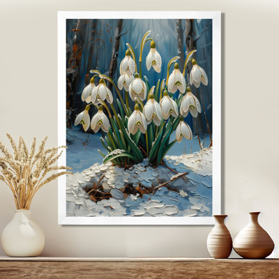 White Blue Ice Snowdrop Queen Of Winter I - Snowdrops Wall Art