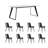 Modern simple rectangular dining table and chair-103161221