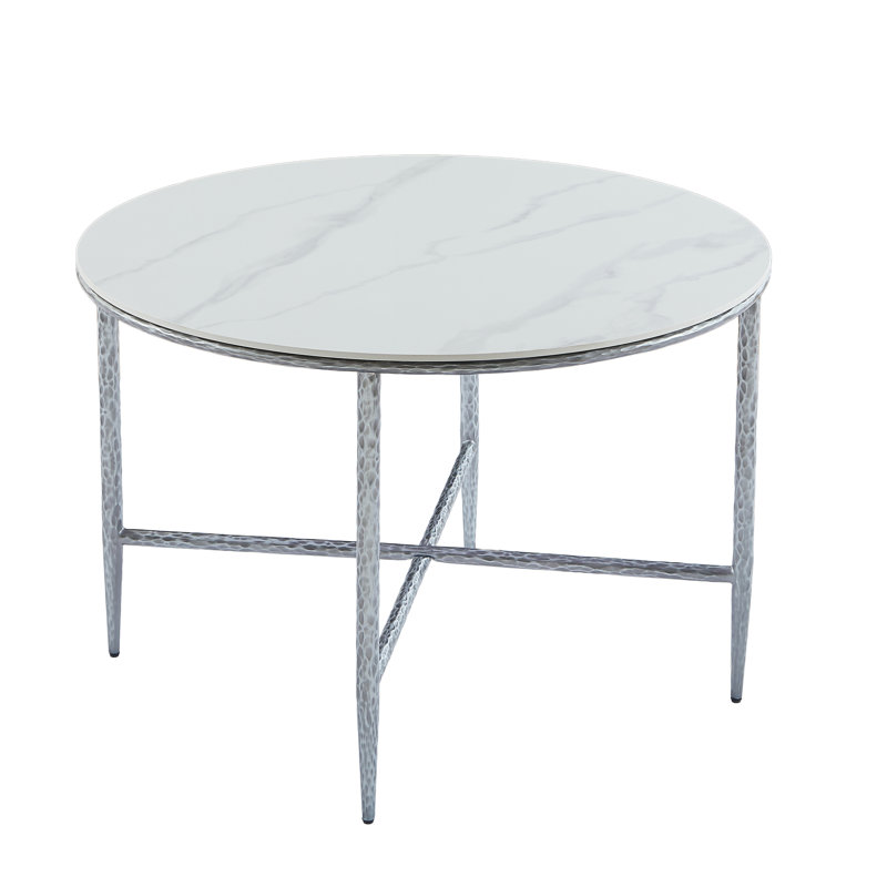 Table de salle à manger Rivet, Étain forgé