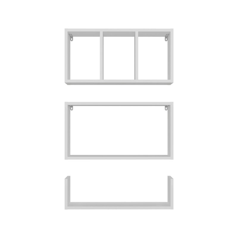 White Wall Mounted Floating Shelves