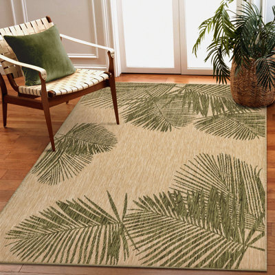 Tapis floral intérieur / extérieur Ashwin