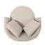  Fauteuil d'appoint rembourré et pivotant rembourré avec deux coussins, beige