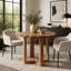 with Solid Wood Base Dining Table