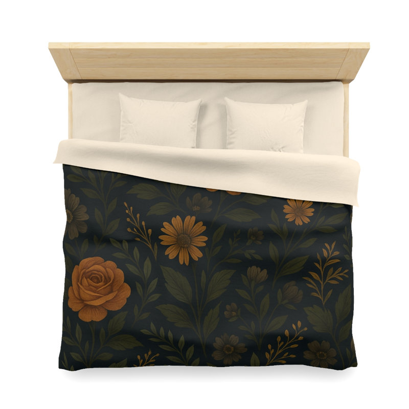 Microfiber Duvet Cover Boho Style, Design 57, Cream, King Duvet Cover