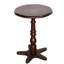 Table d'appoint ronde ronde de 16,19 pouces, piédestal rétro, couleur noyer, côté, chevet, installation sans effort Petite table de bout ronde avec finition noyer, style simple, fonctions multiples dans la chambre à coucher, rapide