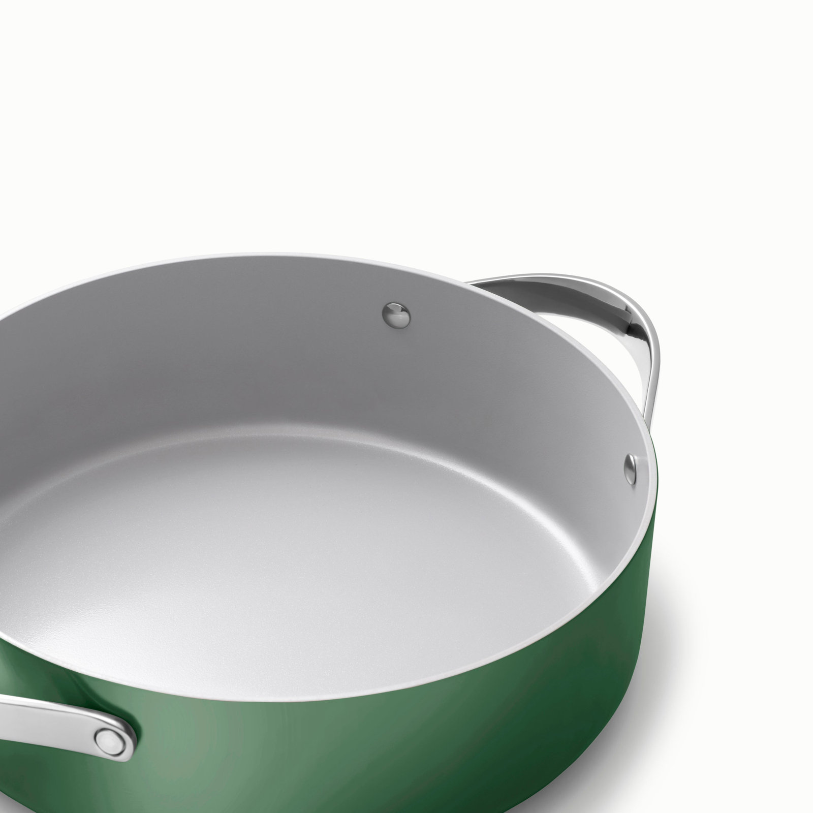 Nonstick Ceramic Braiser, Sage