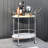 Agnuni Chrome and Glass Bar Cart