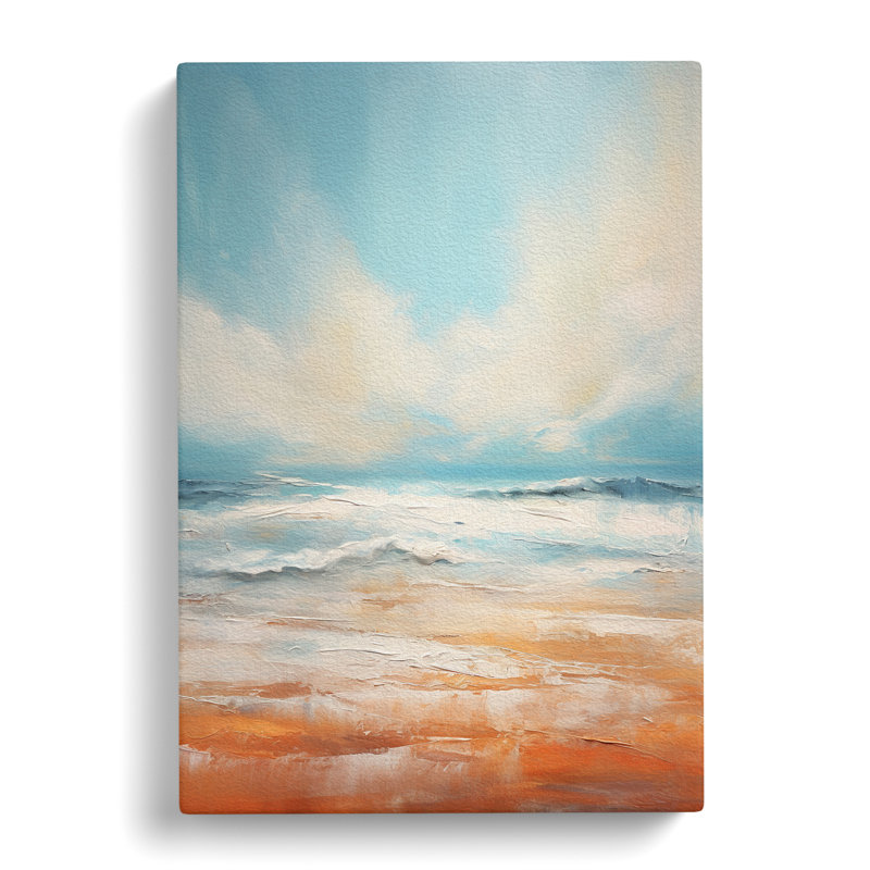 Seascape Gestural Art - Wrapped Canvas, 60cm H x 40cm W x 3cm D