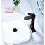 Robinet de lavabo de salle de bain avec bec cascade à poignée simple avec drain escamotable en acier inoxydable noir mat pour les éviers sans corrosion