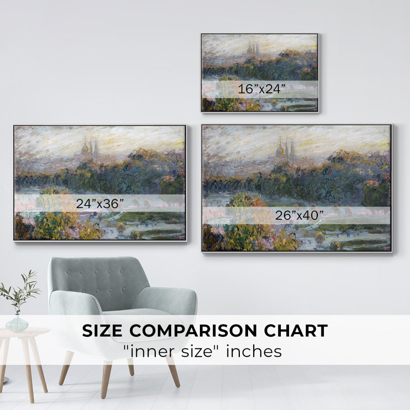 The Tuileries (Study), 1876, reproduction d'art sur toile, H 25 po x l 37 po x P 2 po, Blanc