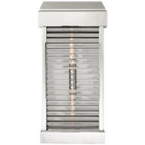 Chapman & Myers Dunmore Large Curved Glass Louver Sconce
