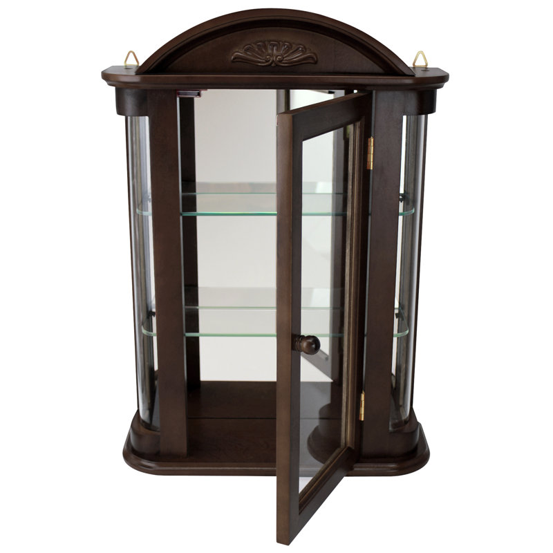 Armoire vitrine murale Pascual, Brun
