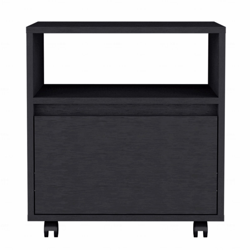 Table de chevet (table de chevet), table de bout, roulettes de table d'appoint, tiroir simple, Gris