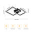  3000K 49Cm Square Flush Mount