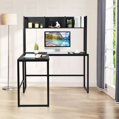 Orelia L-Shaped Iron Writing Desk