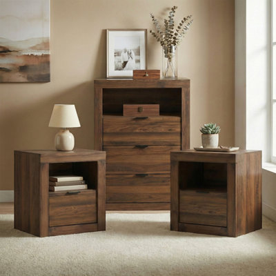 Hildebran 3-Piece Nightstand And Chest