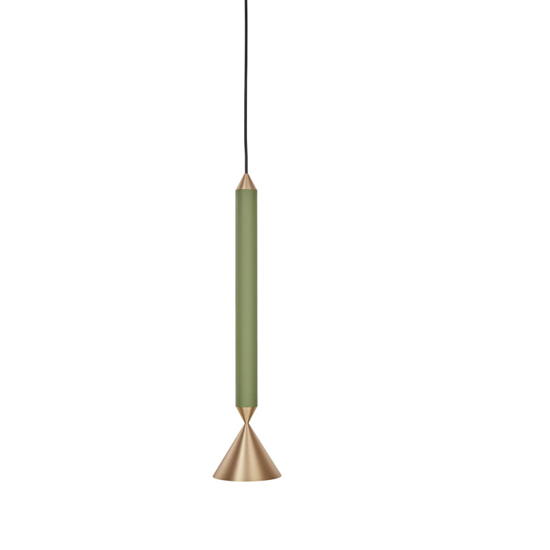 Apollon, H 143 po x l 4,92 po x P 4,92 po, Forest/Brass